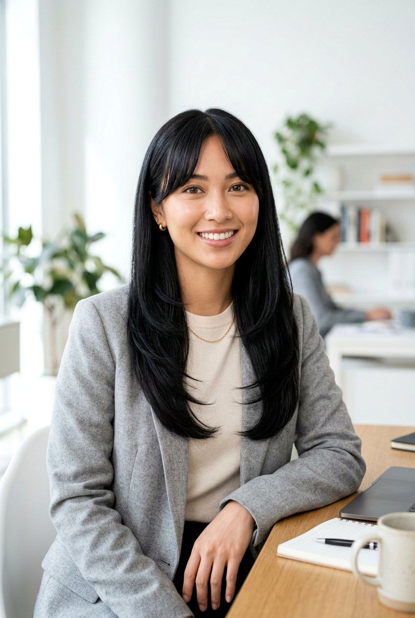 Face Framing Layers Curtain Fringe - 20 curtain fringe for round face women - 20 curtain fringe for round face women