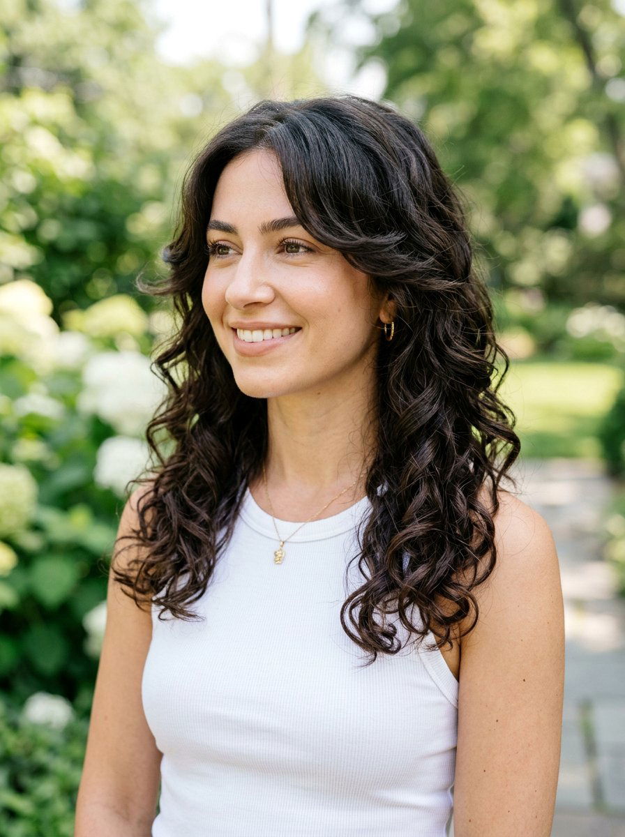 Face Framing Layers For Loose Curls - 20 haircut for loose curl pattern women - 20 haircut for loose curl pattern women