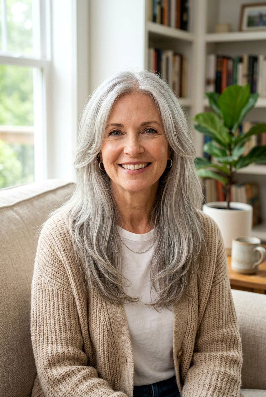 Face Framing Layers Gray Hair - 20 hairstyles for women with naturally gray hair - 20 hairstyles for women with naturally gray hair