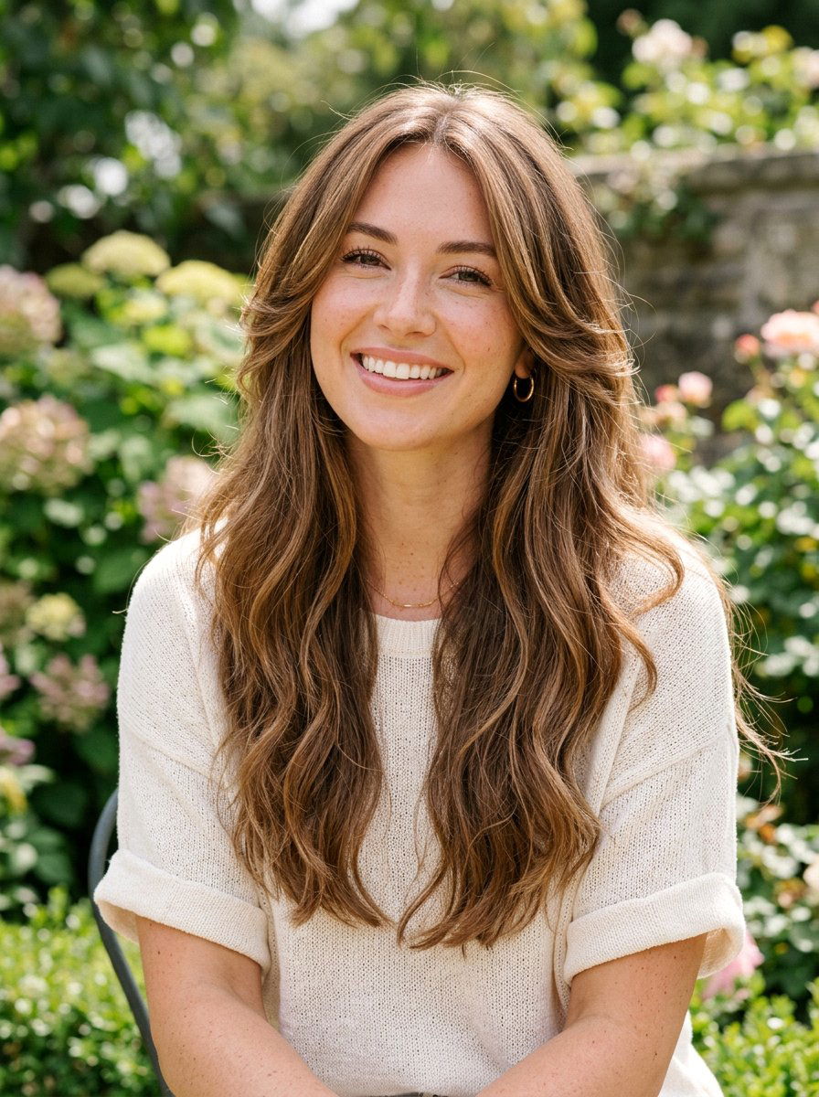 Face Framing Layers Long Hair - 20 hairstyle to balance long forehead - 20 hairstyle to balance long forehead