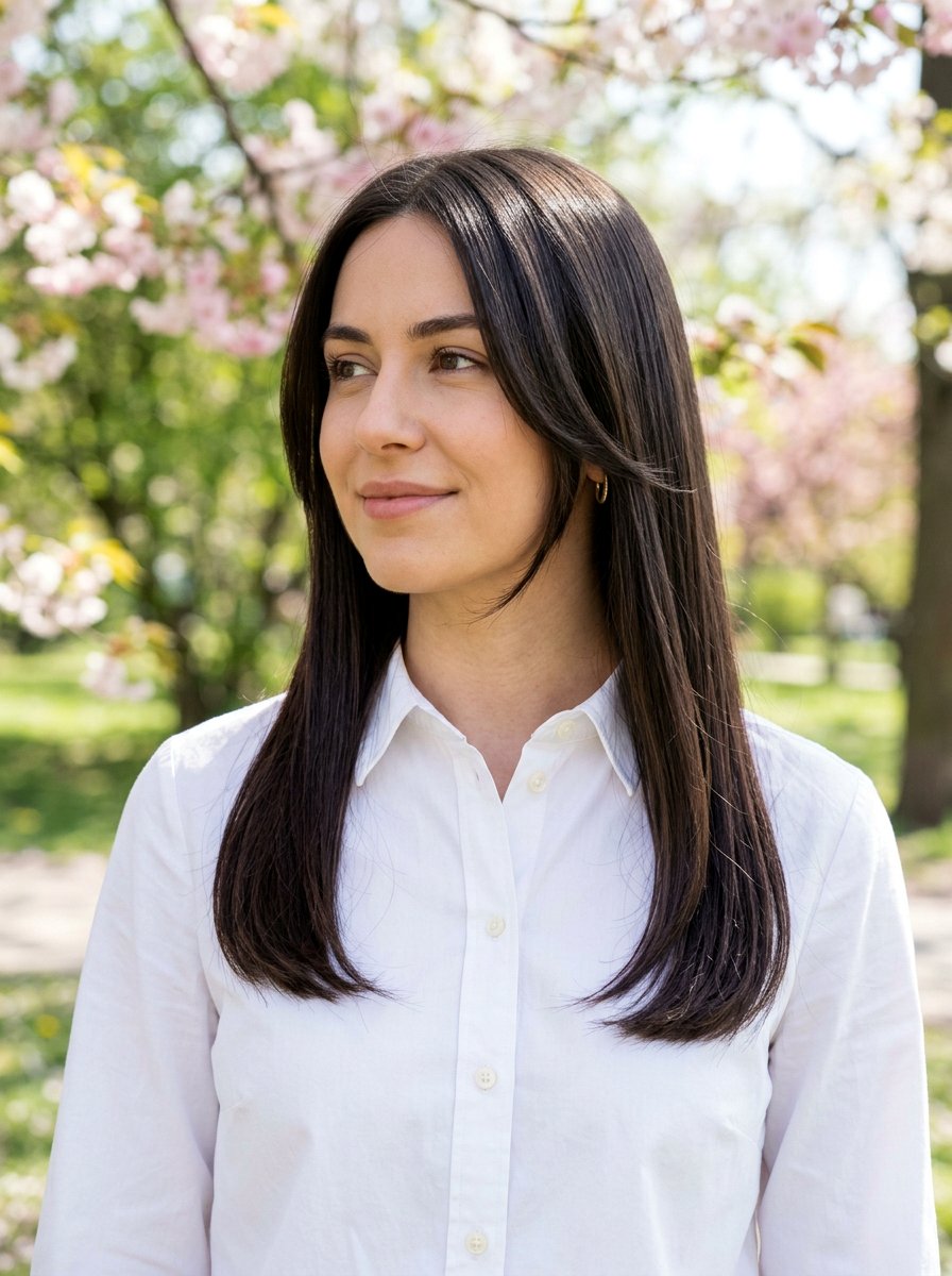 Face Framing Layers On Straight Hair - 20 college girls long layers with face frame - 20 college girls long layers with face frame
