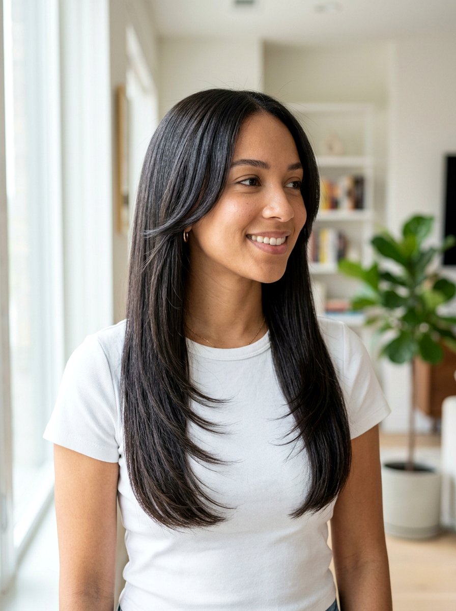 Face Framing Layers Silk Press - 20 haircut for silk press hair women - 20 haircut for silk press hair women