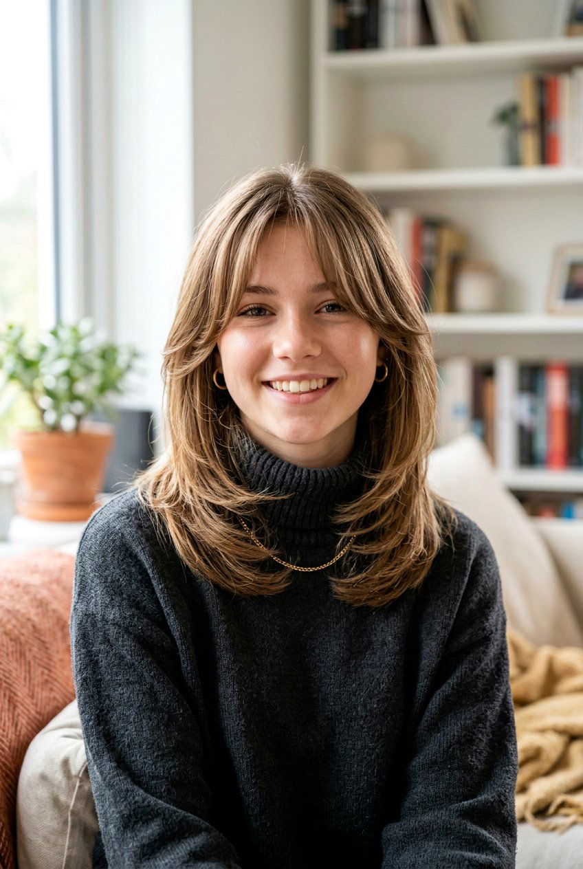 Face Framing Layers With Curtain Bangs - 20 long haircut for teenage girls with curtain bangs - 20 long haircut for teenage girls with curtain bangs