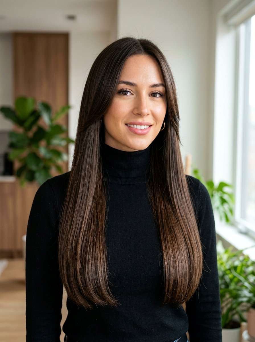 Face Framing Layers With Long Straight Hair - 20 sleek straight layers for long hair - 20 sleek straight layers for long hair