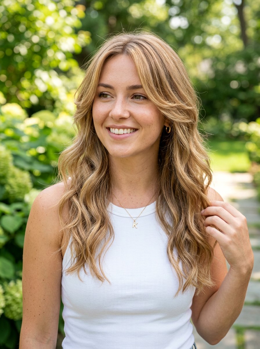 Face Framing Layers With Loose Waves - 20 hairstyle to add softness to angular face - 20 hairstyle to add softness to angular face