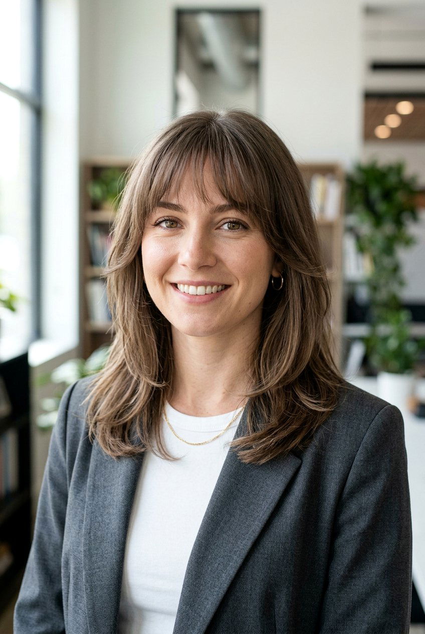 Face Framing Layers With Wispy Bangs - 20 wispy fringe with shoulder length hair - 20 wispy fringe with shoulder length hair