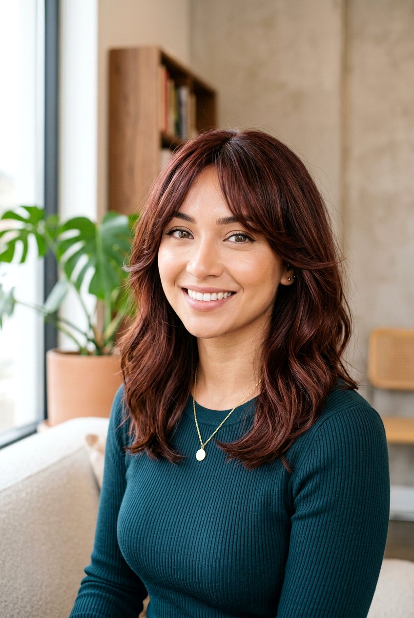 Face Framing Lob With Curtain Bangs - 20 curtain bangs with lob for fine hair - 20 curtain bangs with lob for fine hair