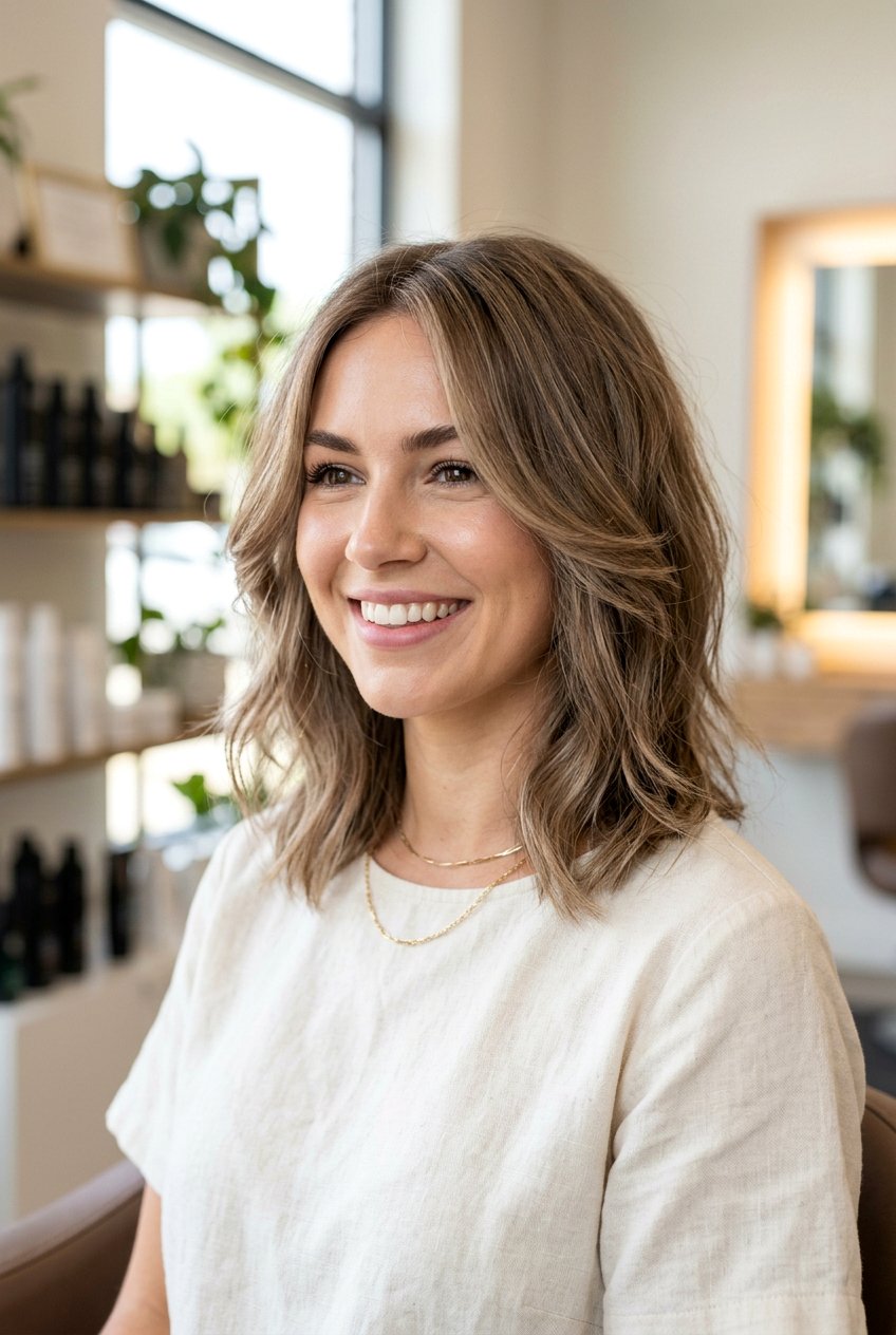 Face Framing Lob - 20 lob haircut for women - 20 lob haircut for women