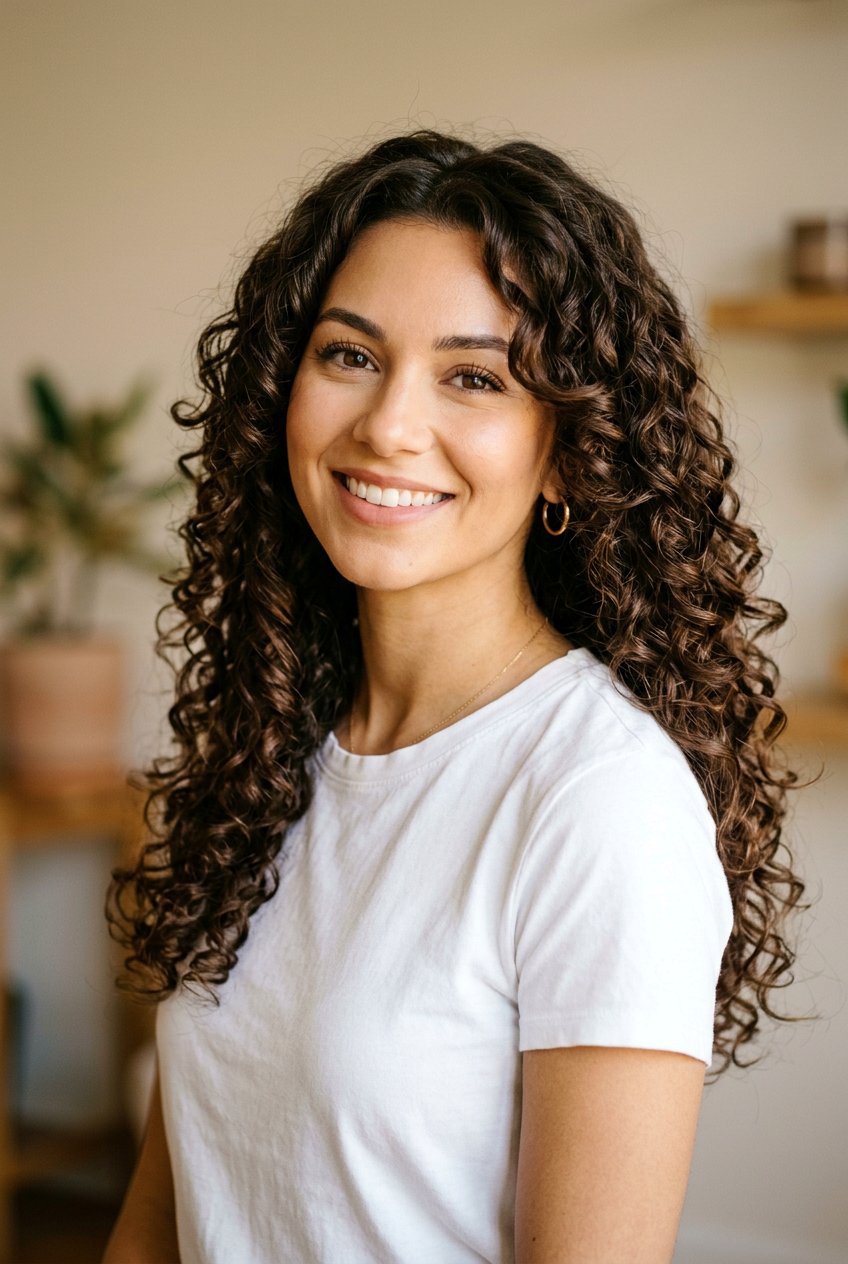 Face Framing Long Curly Layers - 20 long curly layers haircut - 20 long curly layers haircut