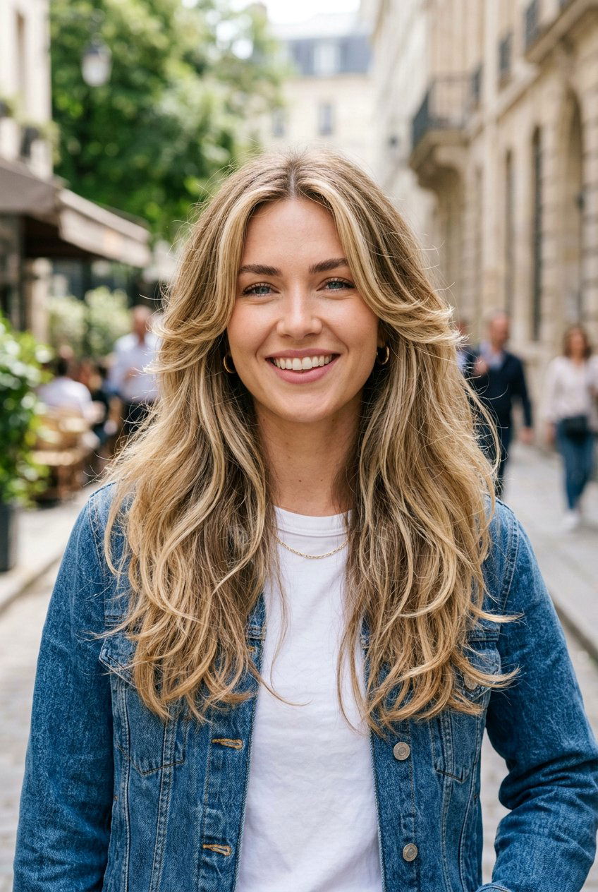 Face Framing Long Layers Thick Hair - 20 long layers for thick heavy hair