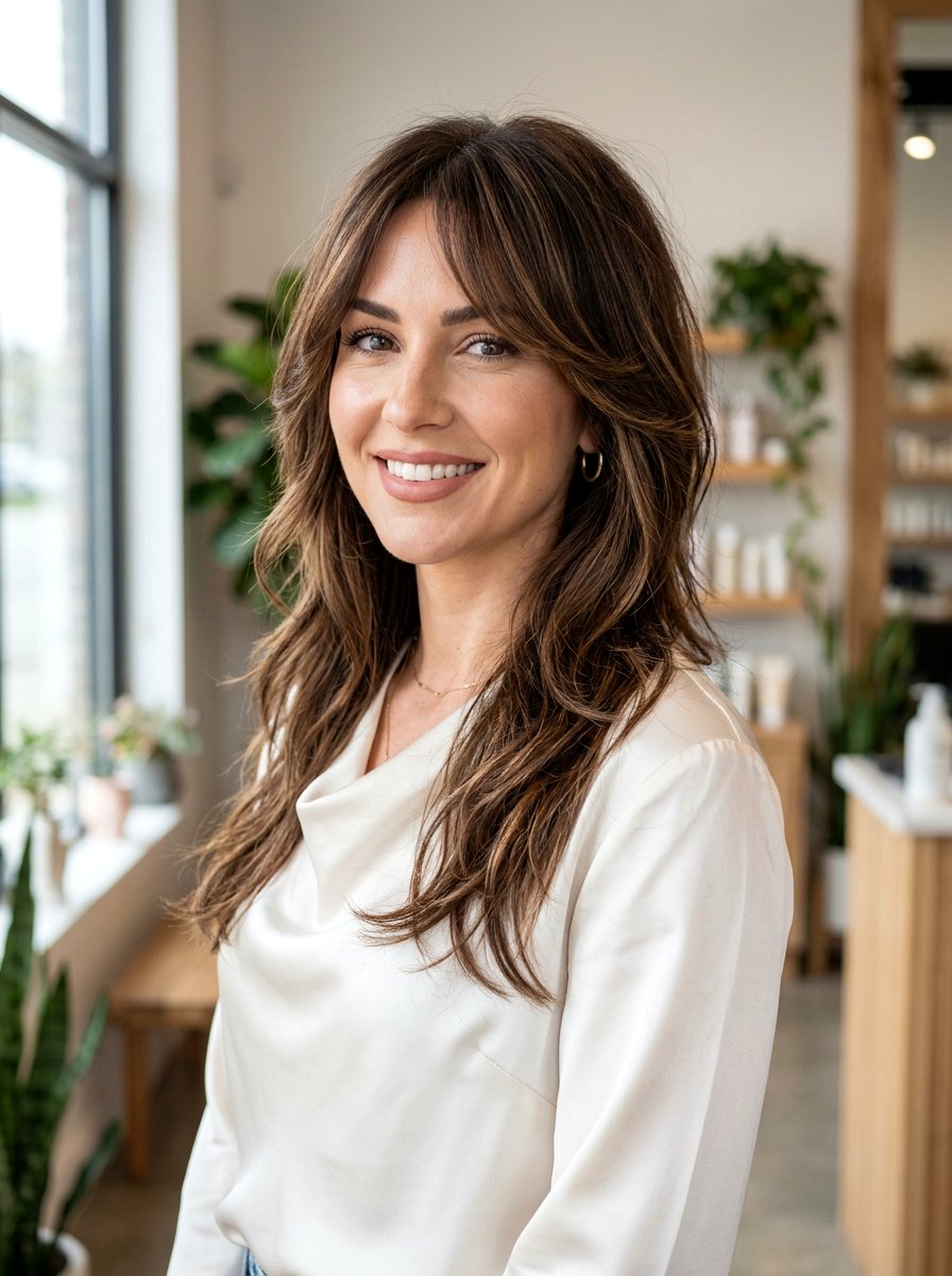 Face Framing Long Shag Haircut - 20 haircut to fix grown out shag - 20 haircut to fix grown out shag