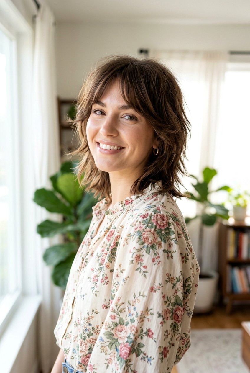 Face Framing Shag - 20 80s layered blowout hairstyle - 20 80s layered blowout hairstyle