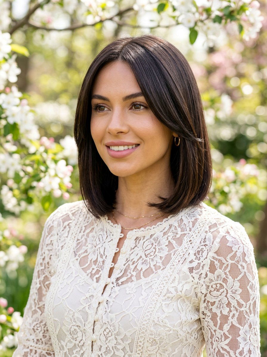 Face Framing Sleek Bob - 20 glossy sleek bob with shine - 20 glossy sleek bob with shine