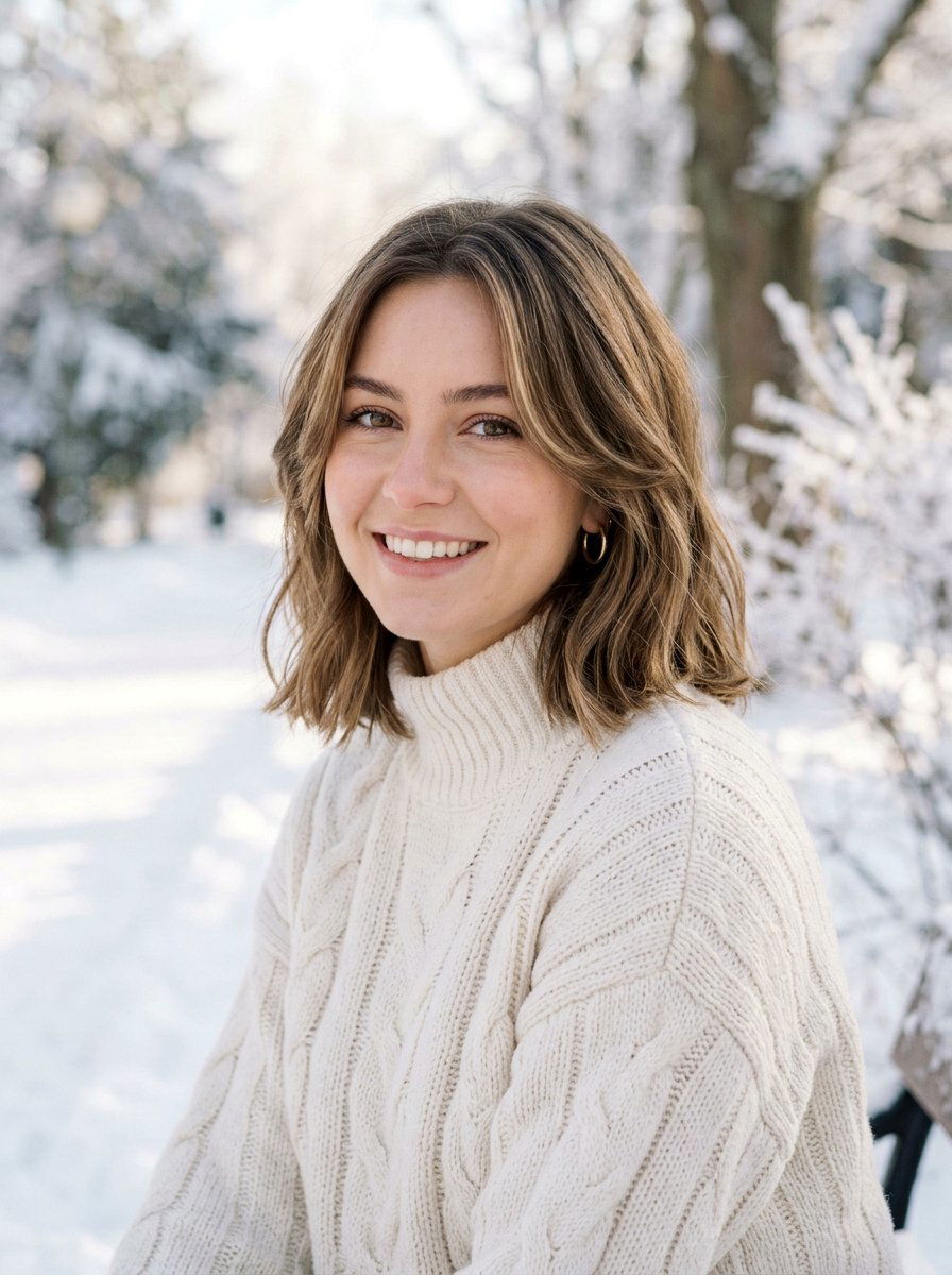 Face Framing Winter Lob - 20 winter lob haircut ideas - 20 winter lob haircut ideas