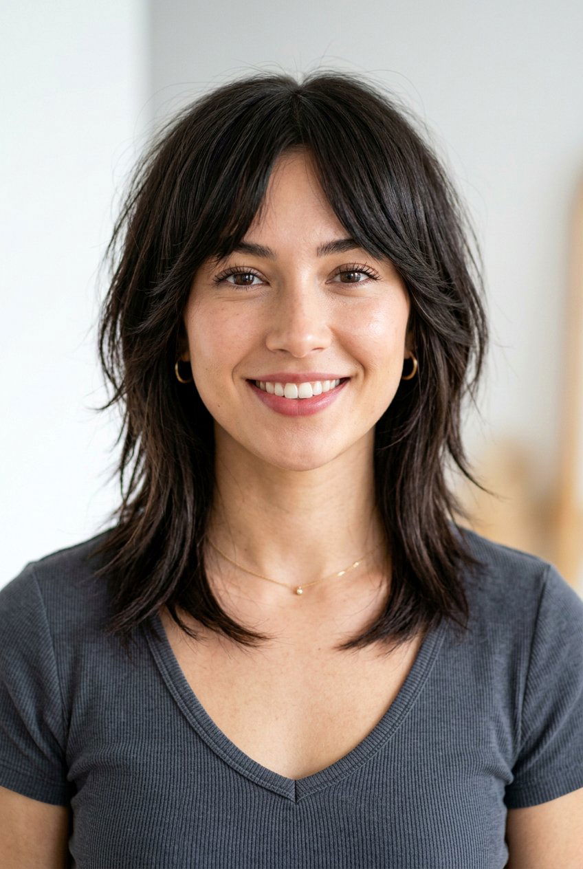 Face Framing Wolf Cut - 20 textured wolf cut for straight hair women - 20 textured wolf cut for straight hair women