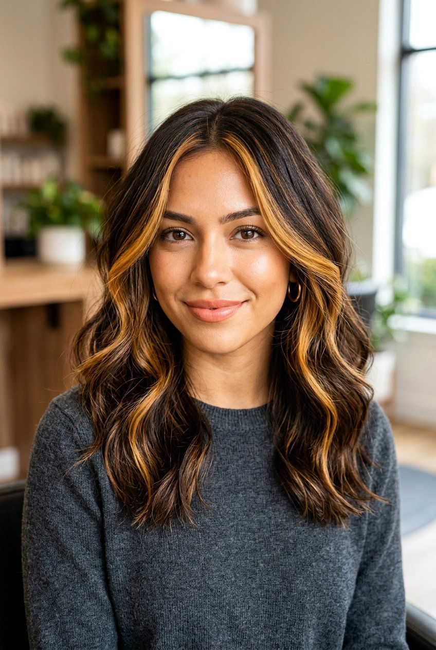 Face framing caramel highlights - 20 brunette hair with caramel highlights - 20 brunette hair with caramel highlights