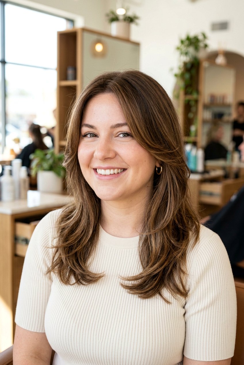 Face framing layers for round face - 20 long haircuts for round faces - 20 long haircuts for round faces