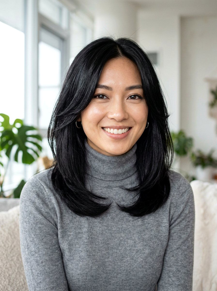 Face framing layers for thick hair - 20 textured layers for thick hair women - 20 textured layers for thick hair women