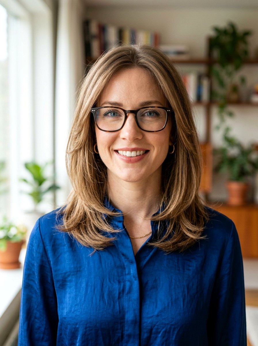 Face framing layers shoulder length hair - 20 shoulder length hairstyles for women with glasses - 20 shoulder length hairstyles for women with glasses