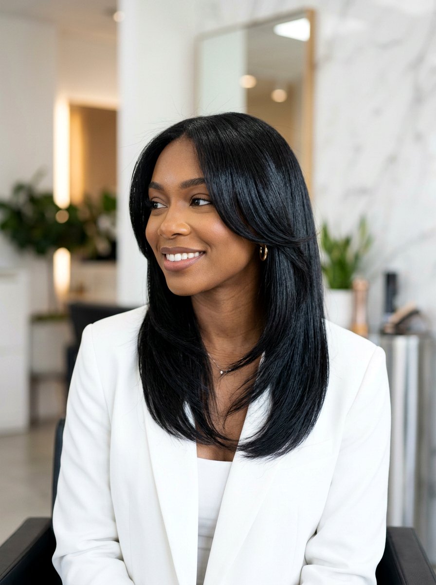 Face framing layers silk press - 20 silk press on natural hair with layers - 20 silk press on natural hair with layers