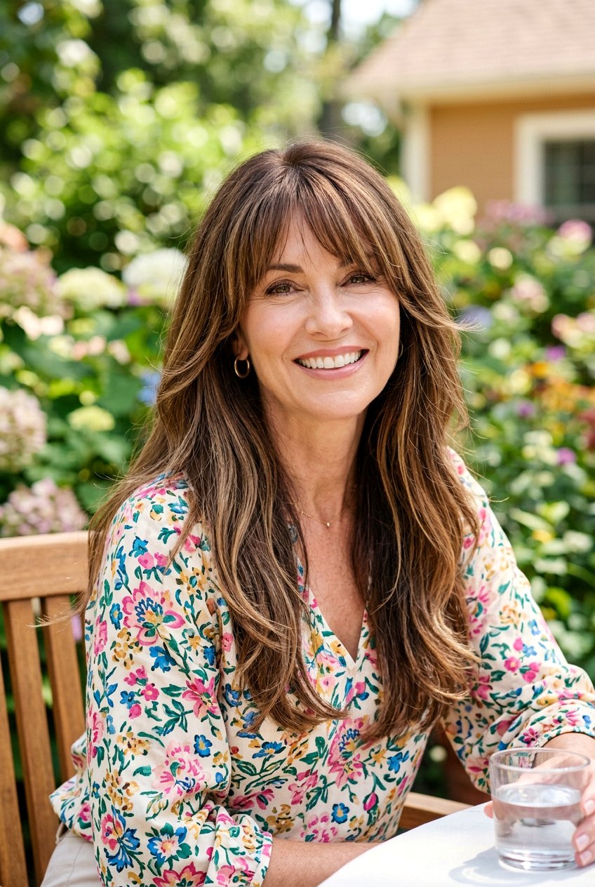 Face framing layers with wispy bangs - 20 wispy bangs for mature women - 20 wispy bangs for mature women