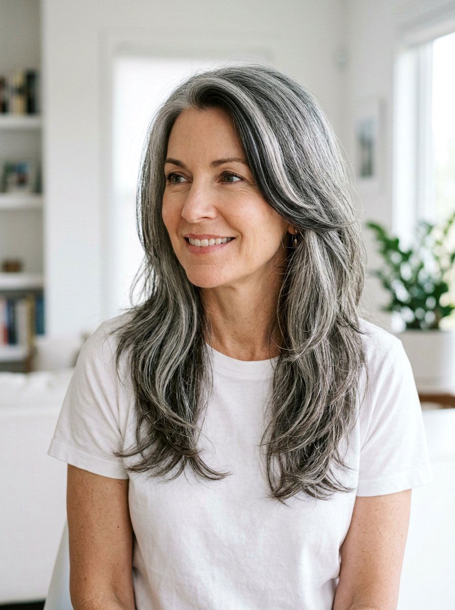 Face framing salt and pepper lowlights - 20 salt and pepper lowlights - 20 salt and pepper lowlights