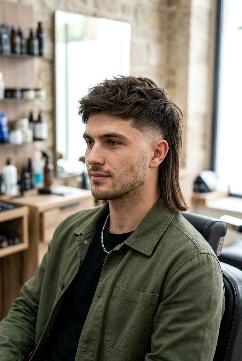Fade Mullet - 20 modern mullet for straight hair - 20 modern mullet for straight hair