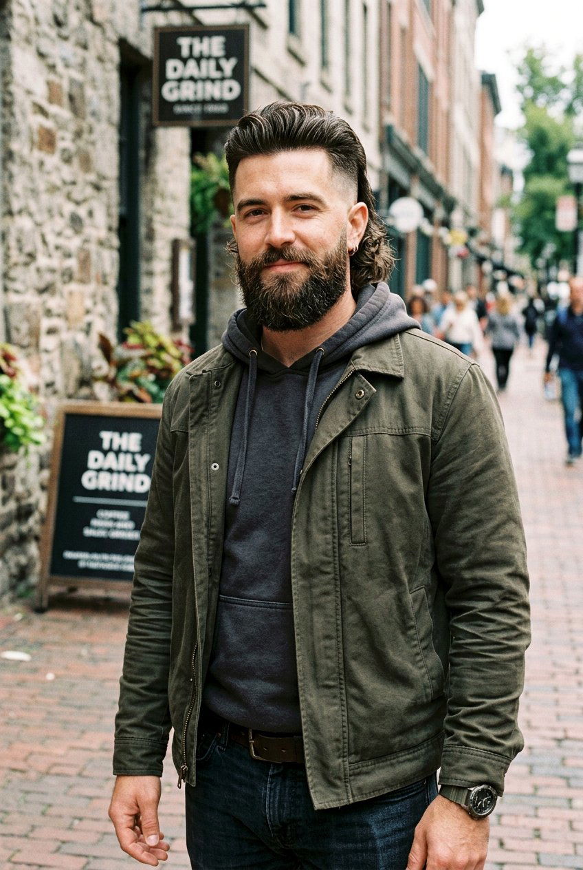 Fade With Beard Mullet Haircut Men - 20 modern mullet haircut men - 20 modern mullet haircut men