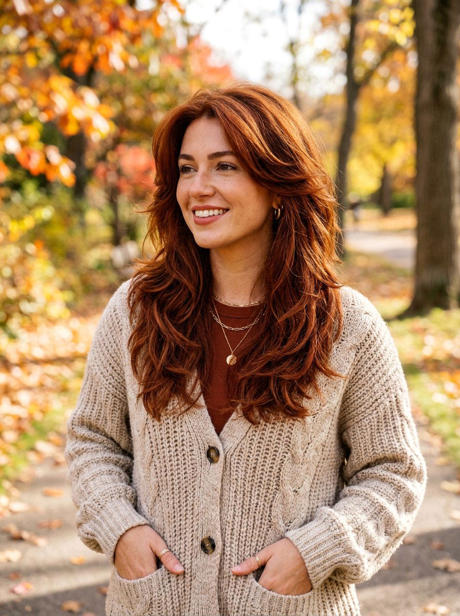 Fall Rustic Red Hair Color - 20 seasonal hair color ideas for redheads - 20 seasonal hair color ideas for redheads