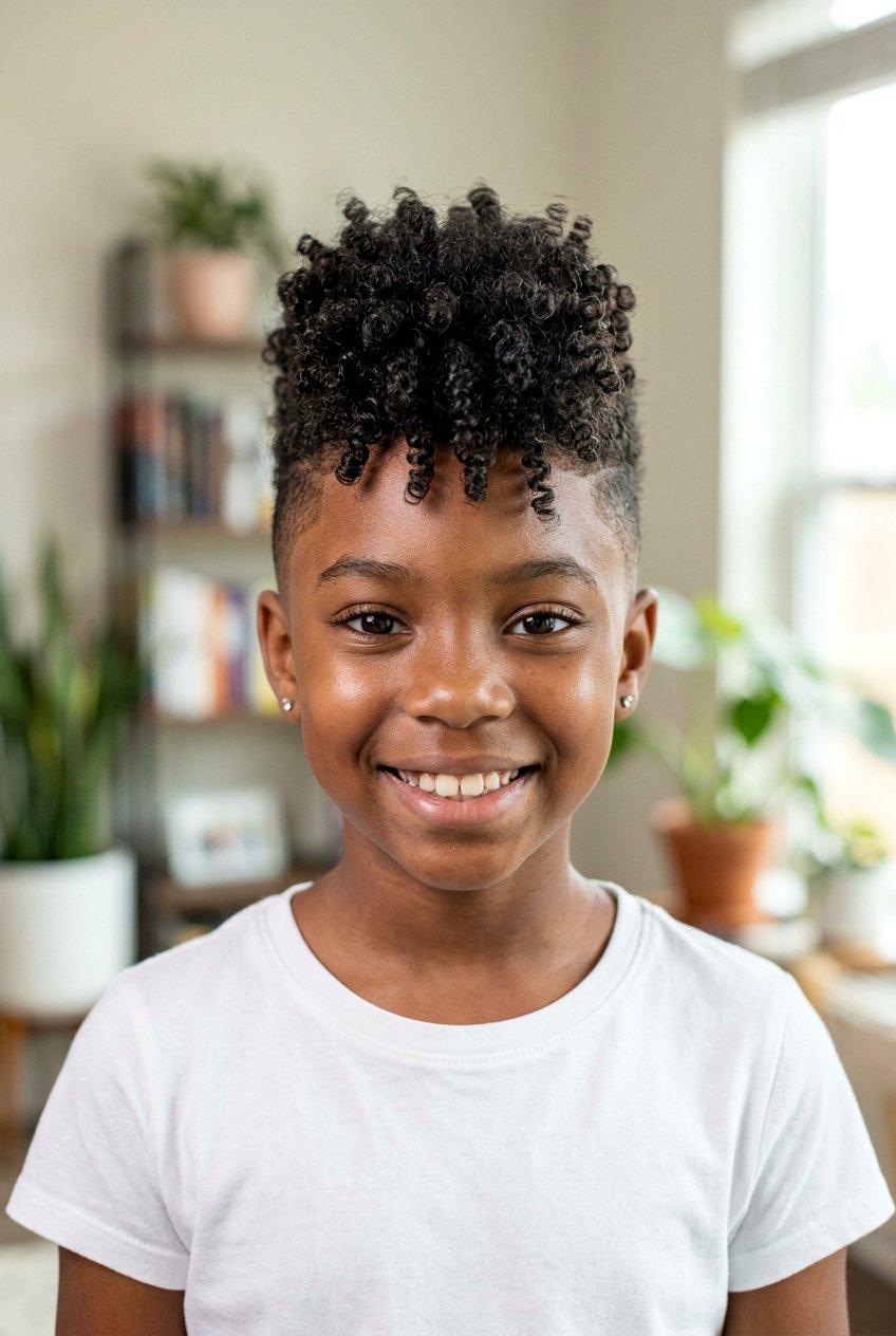 Faux Hawk - 20 picture day hairstyle for curly hair girls - 20 picture day hairstyle for curly hair girls