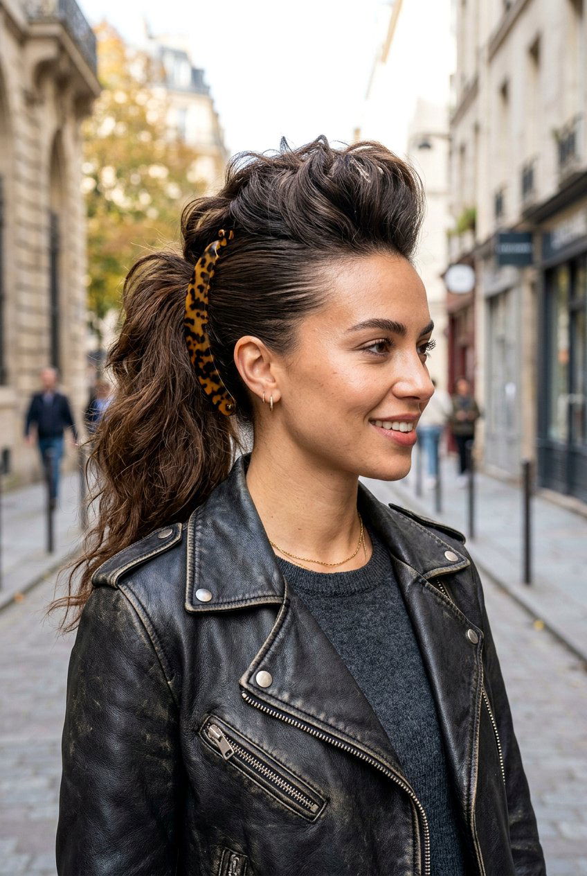 Faux Hawk Banana Clip Ponytail - 20 banana clip ponytail hairstyle - 20 banana clip ponytail hairstyle