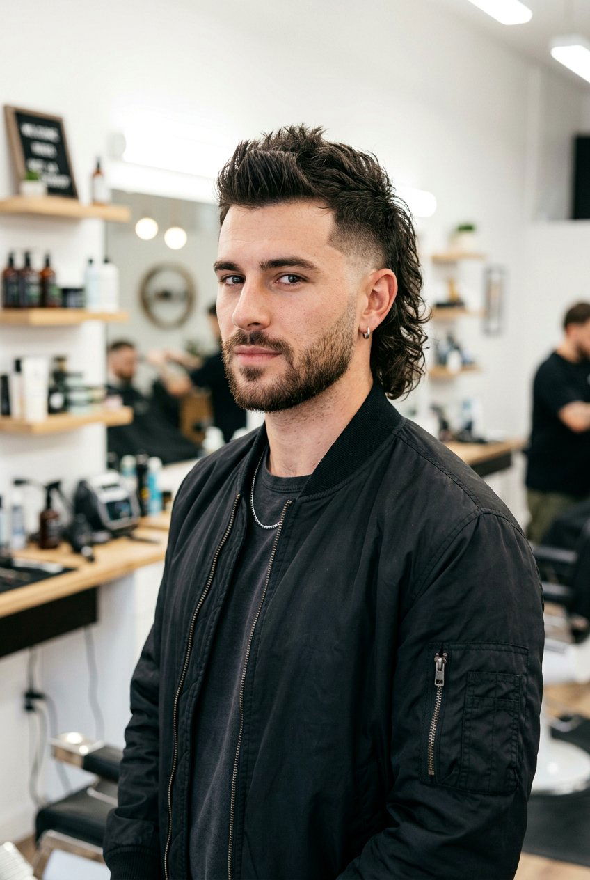 Faux Hawk Burst Fade Mullet - 20 burst fade with mullet men - 20 burst fade with mullet men