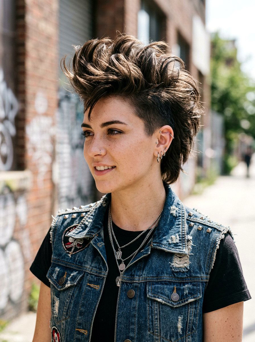 Faux Hawk Cut - 20 short natural haircut for thick hair - 20 short natural haircut for thick hair