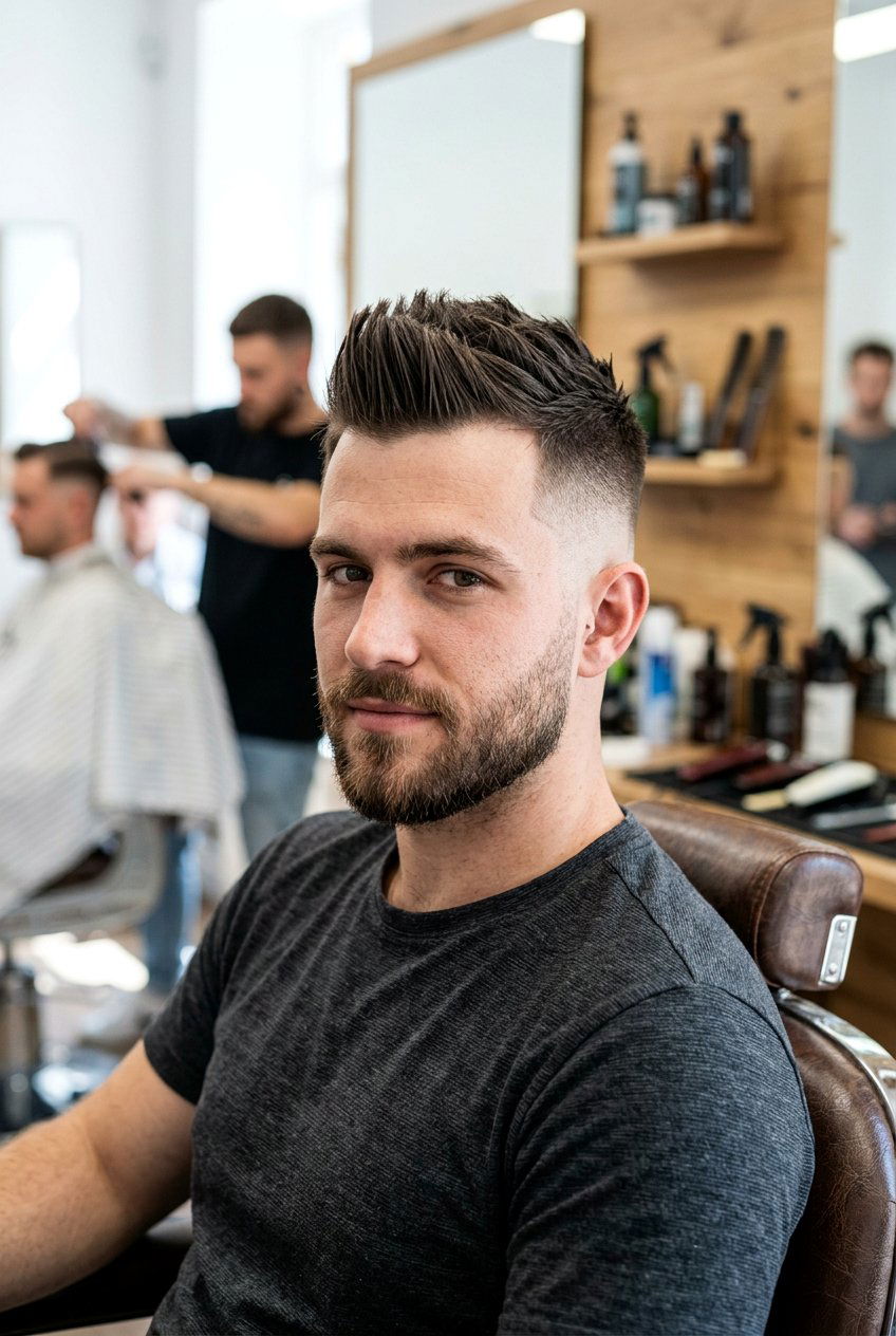 Faux Hawk Fade - 20 mens fade haircut - 20 men’s fade haircut