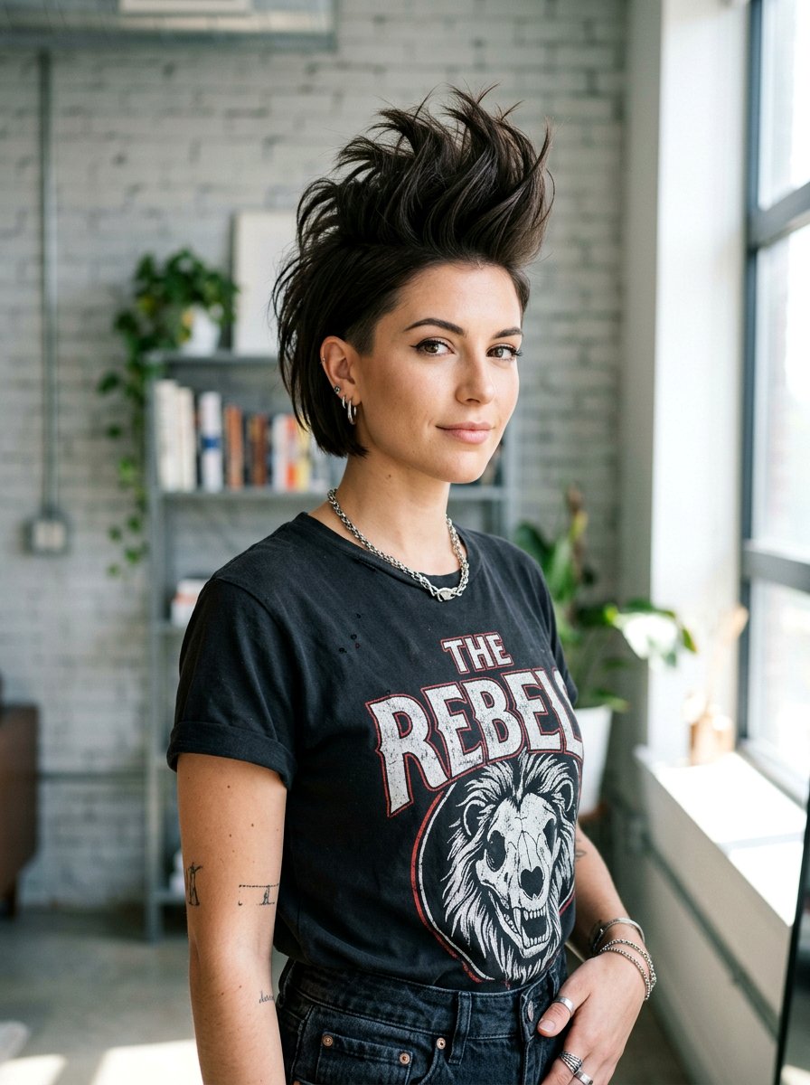 Faux Hawk Short Bob - 20 quick hairstyle for short bob women - 20 quick hairstyle for short bob women