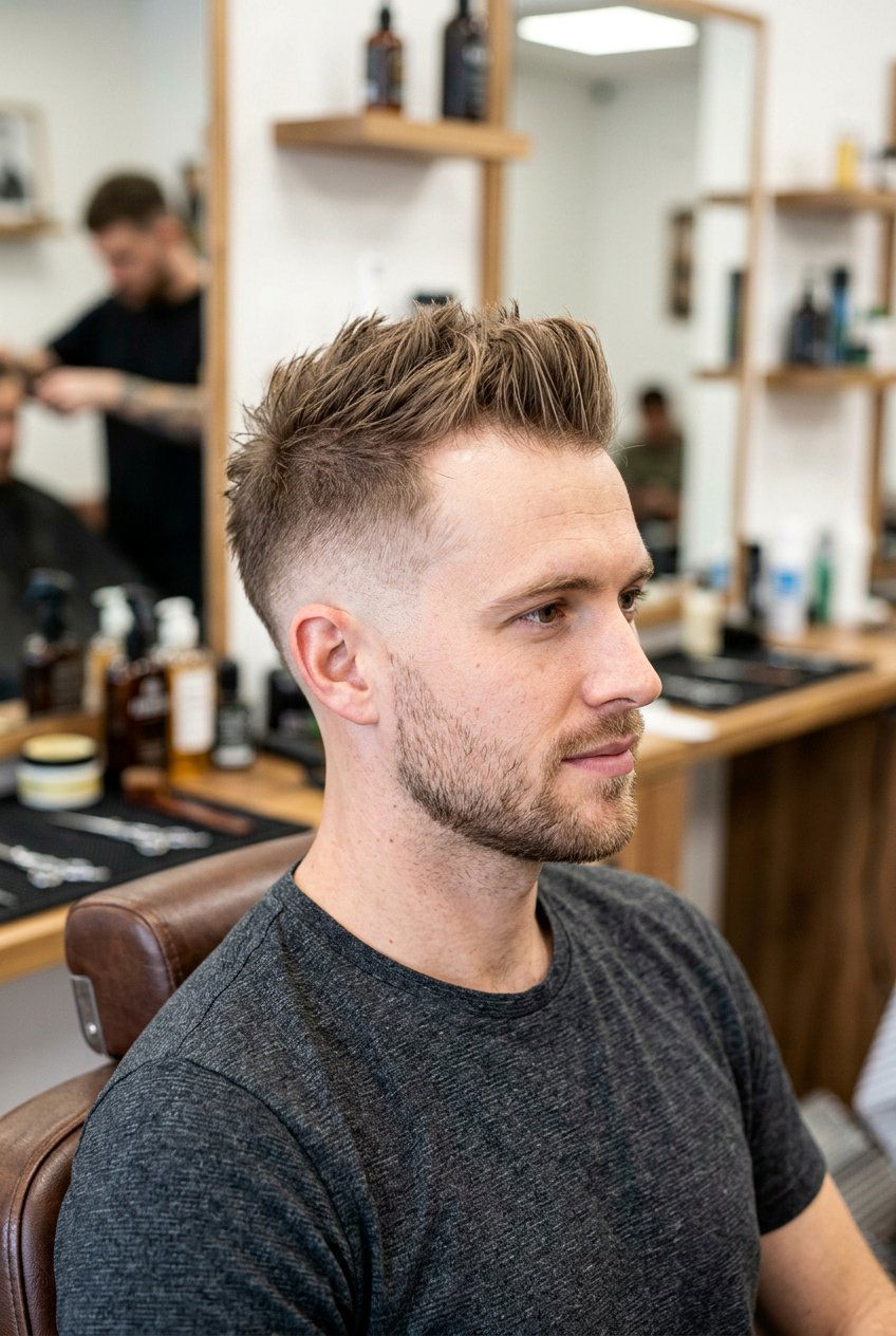 Faux Hawk Taper - 20 hairstyles for men with thin hair - 20 hairstyles for men with thin hair