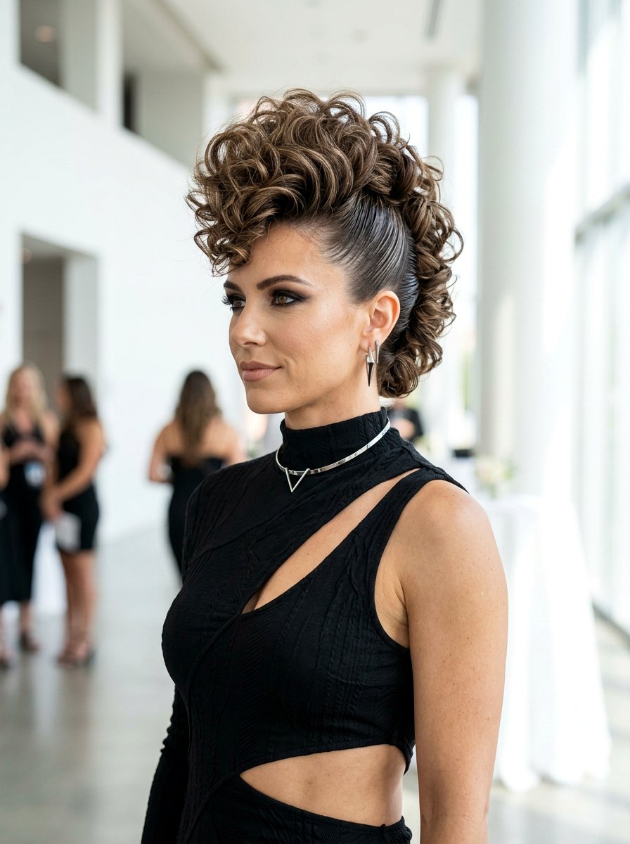 Faux Hawk Updo - 20 party hairstyle for black dress - 20 party hairstyle for black dress