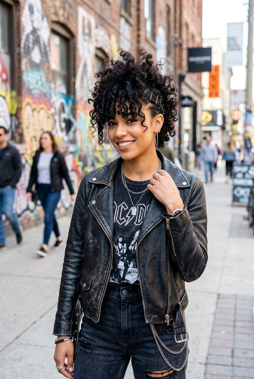 Faux Hawk With Bangs - 20 natural hair bangs styles - 20 natural hair bangs styles