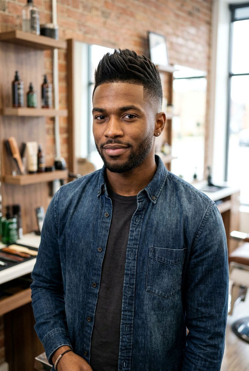 Faux Hawk with Taper - 20 mens haircut for receding hairline - 20 men’s haircut for receding hairline