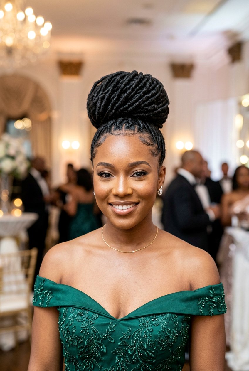 Faux Loc Bun - 20 black women faux loc ideas - 20 black women faux loc ideas