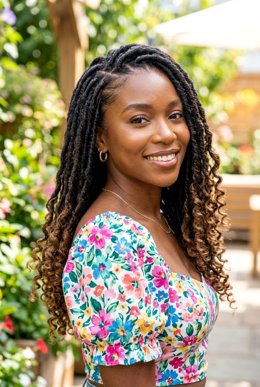 Faux Loc With Curly Ends - 20 black women faux loc ideas - 20 black women faux loc ideas