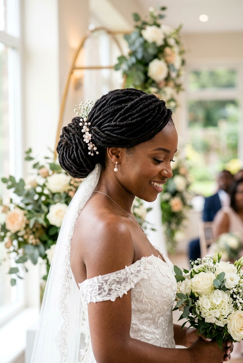 20 Elegant Bridal Faux Loc Updo Looks For Your Wedding