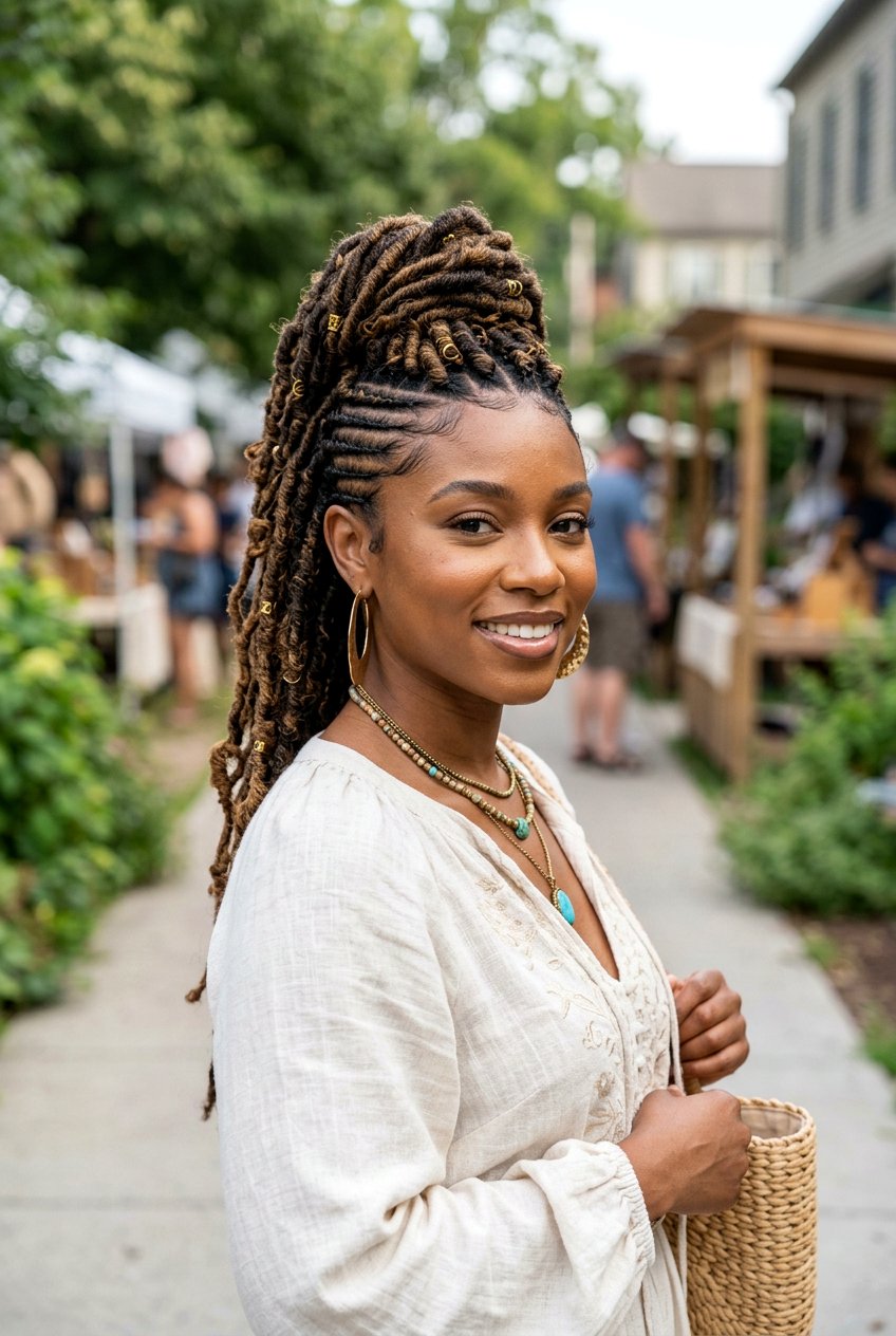 Faux Locs Mohawk Braid for Black Women - 20 soft mohawk braid hairstyle for black women - 20 soft mohawk braid hairstyle for black women