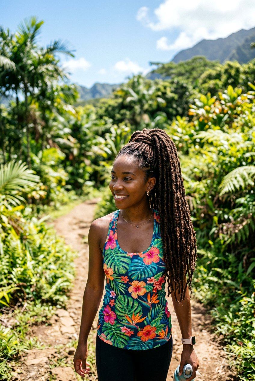 Faux Locs Ponytail - 20 hiking hairstyle for curly hair women - 20 hiking hairstyle for curly hair women