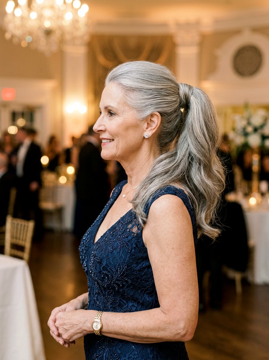 Faux Volume Ponytail - 20 elegant ponytail hairstyle for older women - 20 elegant ponytail hairstyle for older women