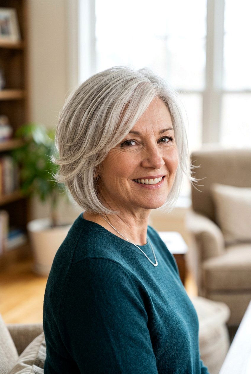 Feather Layered Bob For Over 50 - 20 feather cut for women over 50 - 20 feather cut for women over 50