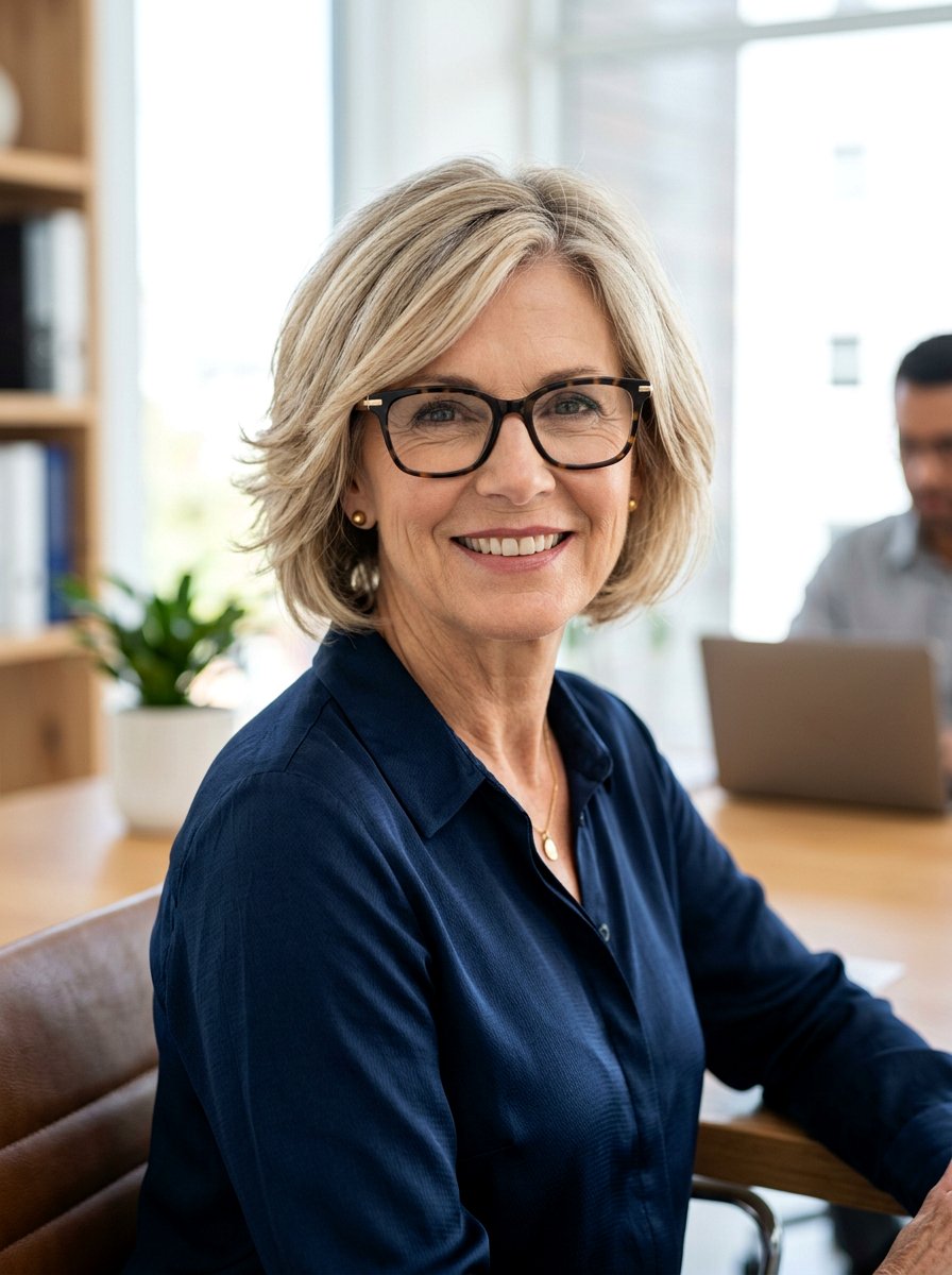 Feathered Bob For Women With Glasses - 20 short feathered bob for women over 60 - 20 short feathered bob for women over 60