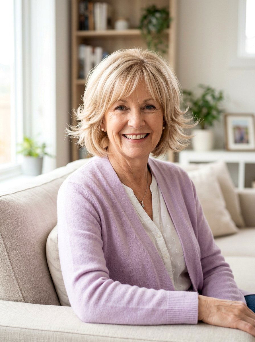 Feathered Bob With Layers - 20 jaw length bob for fine hair over 60 - 20 jaw length bob for fine hair over 60