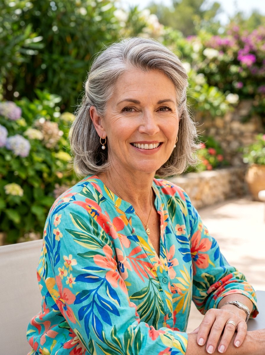 Feathered Bob With Tucked Sides - 20 short feathered bob for women over 60 - 20 short feathered bob for women over 60