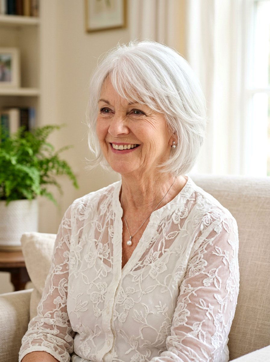 Feathered Layered Bob - 20 layered bob for women over 70 - 20 layered bob for women over 70